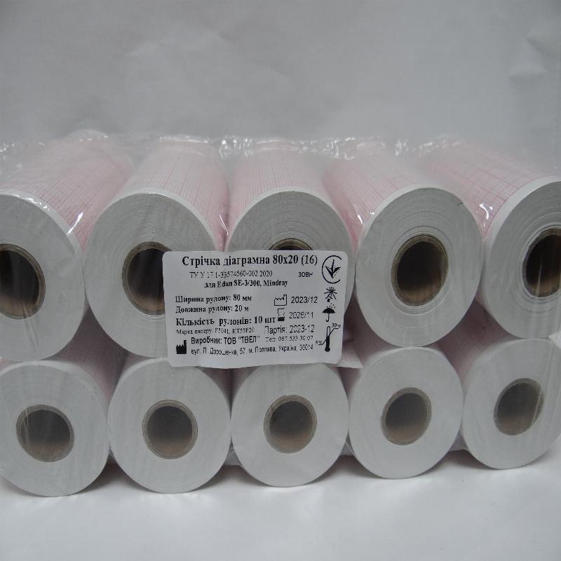 Стрічка діаграмна 80х20 (16) зовн.